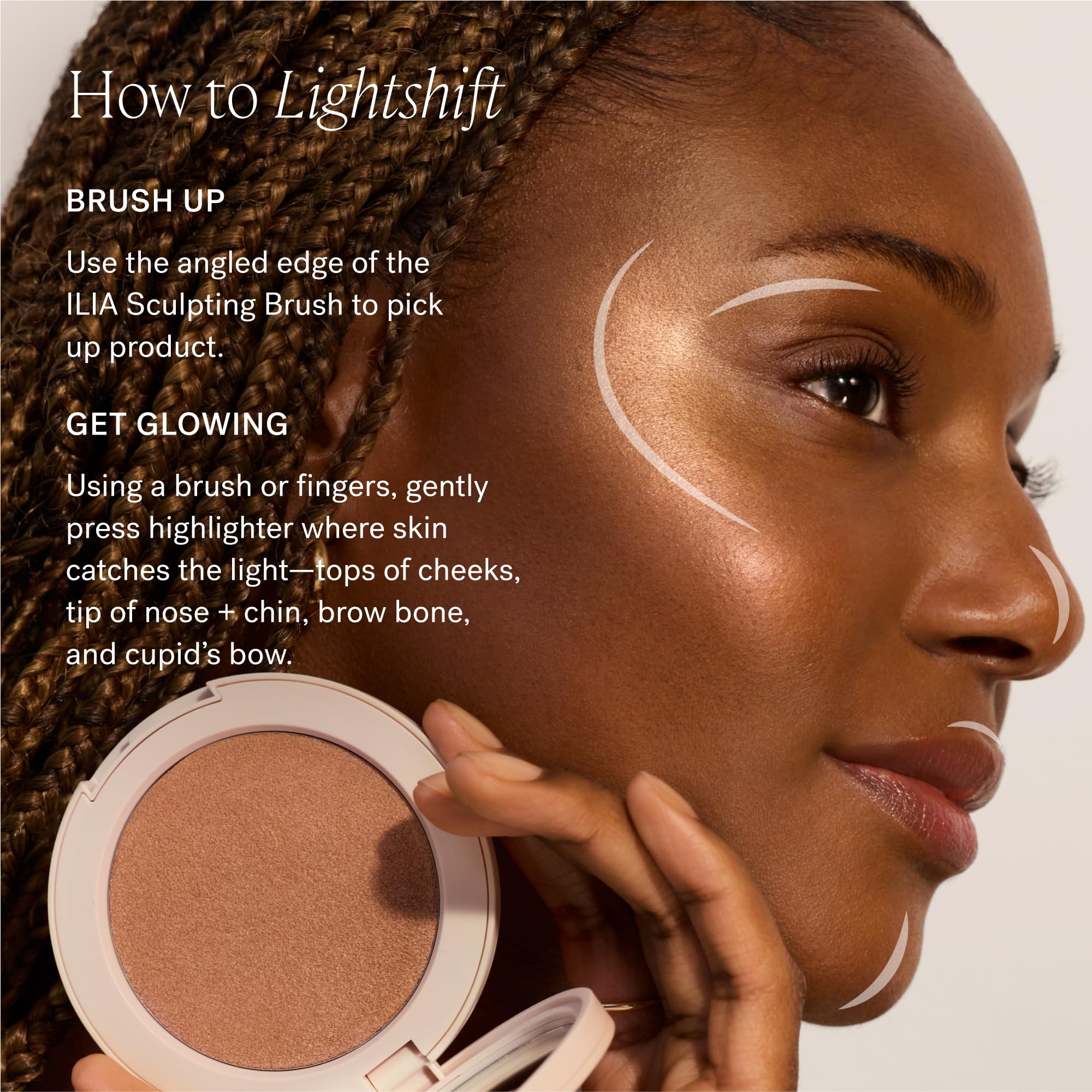 ILIA - Lightshift Cream Highlighter | Non-Comedogenic, Long-Lasting, Vegan, Cruelty-Free | Weightless, Seamless, Silky Highlighter (Arc - Peachy Gold, 0.27 oz | 7.8 g) - Image 7